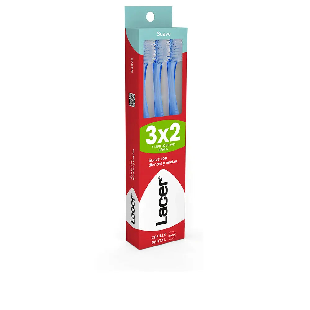 LACER-escova de dentes macia pacote com 3 unidades-DrShampoo - Perfumaria e Cosmética