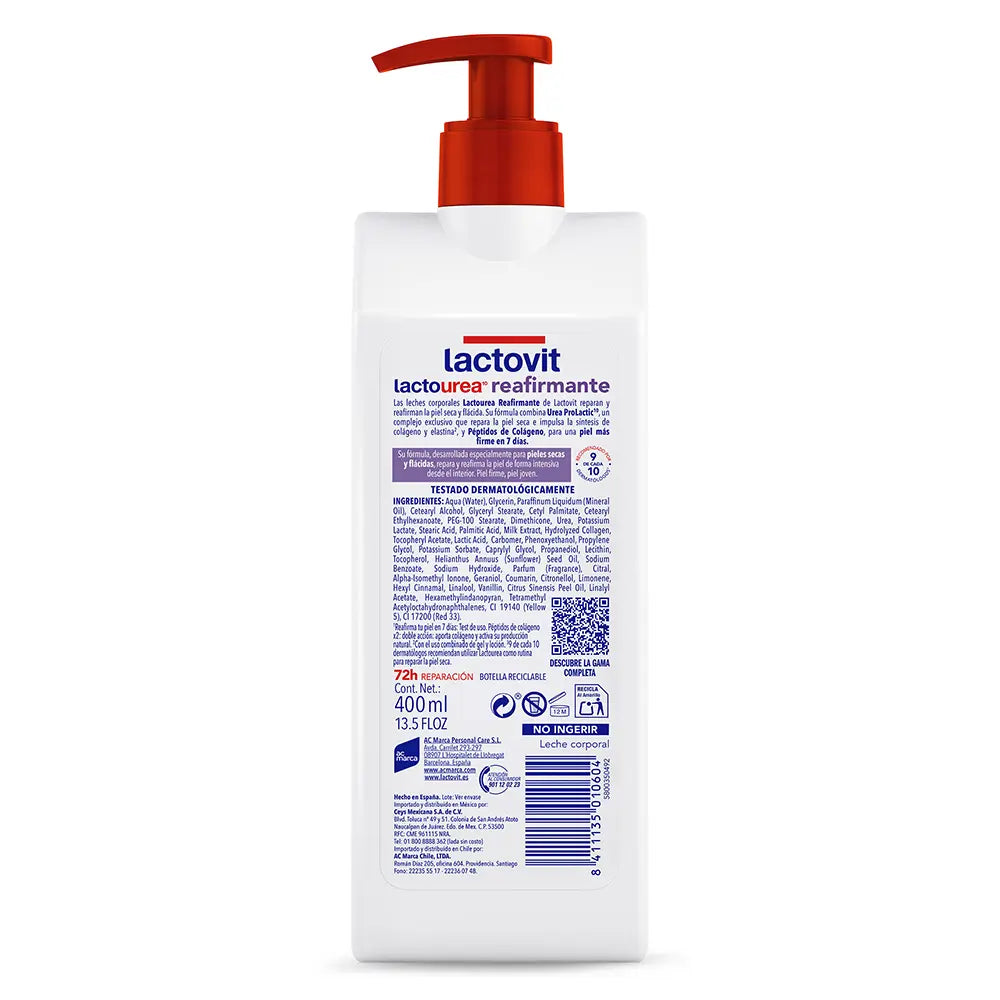 LACTOVIT-LOÇÃO CORPORAL FIRMADORA LACTO-UREA REPARADORA 400 ml-DrShampoo - Perfumaria e Cosmética