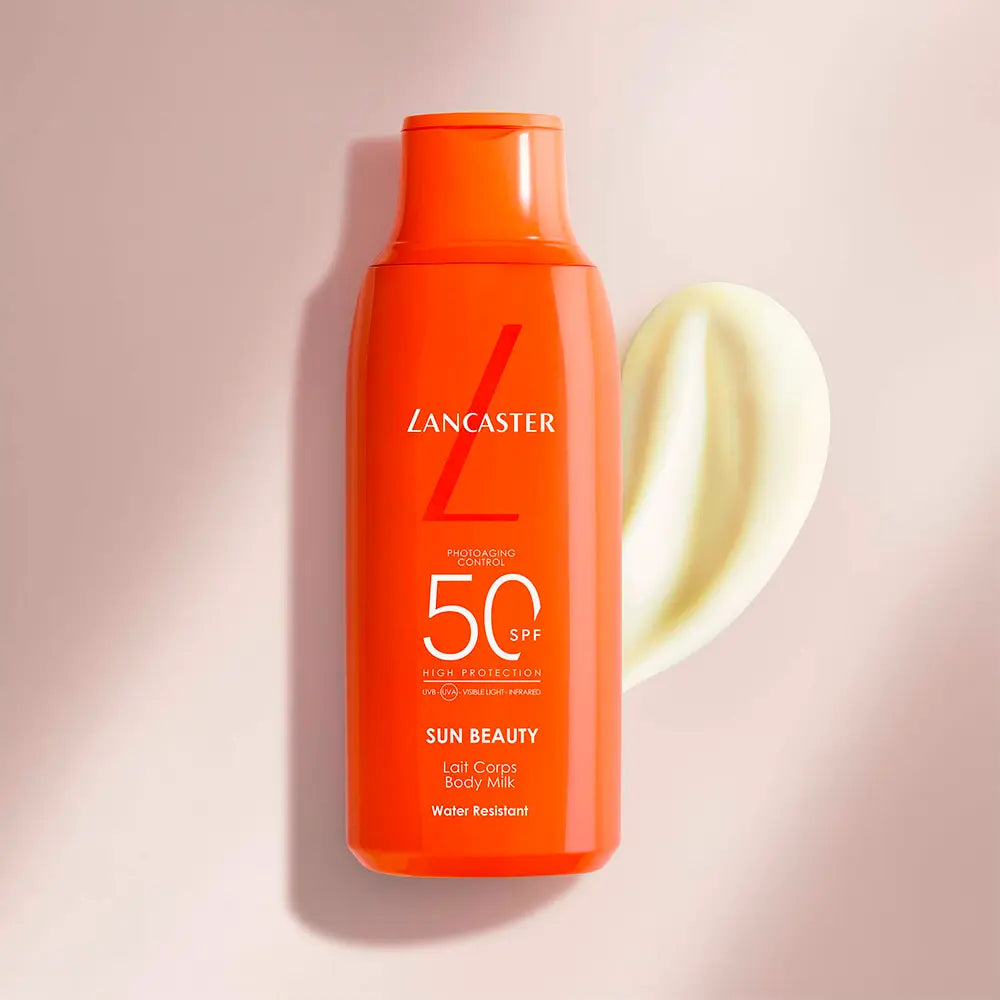 LANCASTER-LEITE SOLAR PARA O CORPO SUN BEAUTY SPF50 400 ml.-DrShampoo - Perfumaria e Cosmética