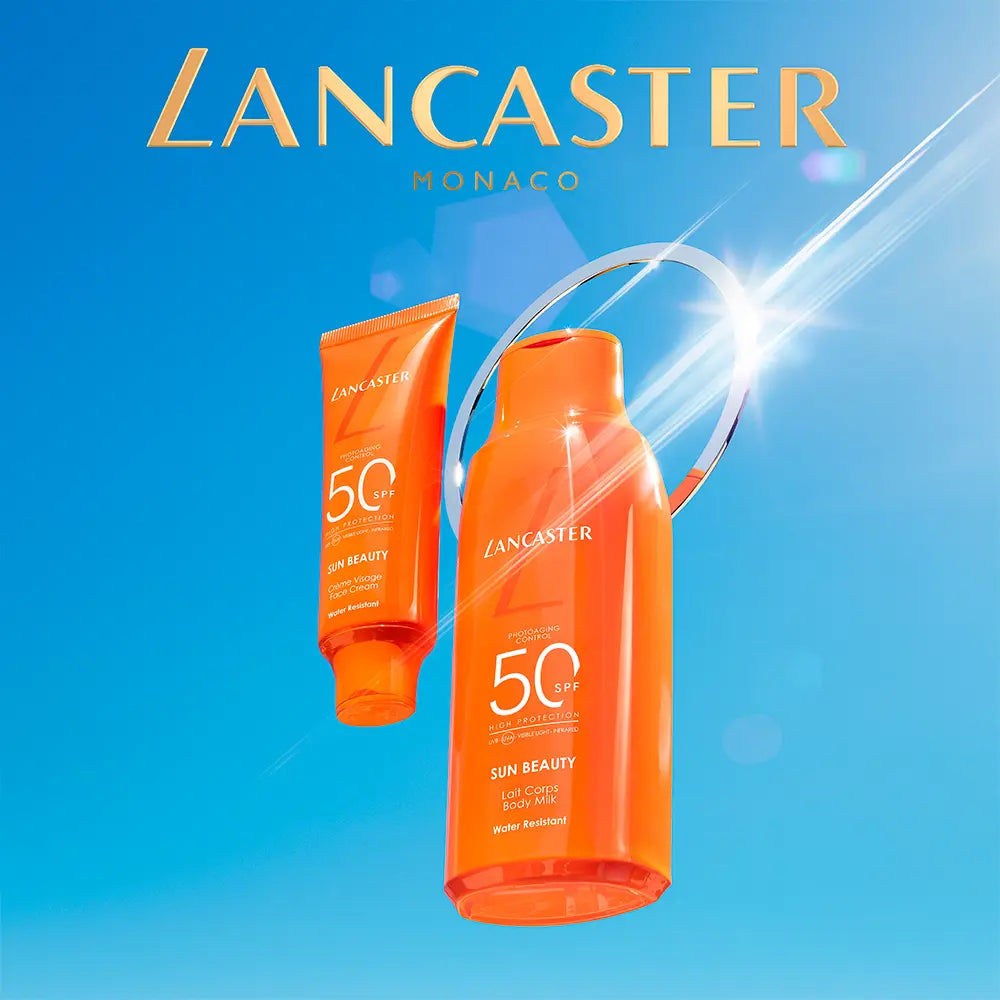 LANCASTER-LEITE SOLAR PARA O CORPO SUN BEAUTY SPF50 400 ml.-DrShampoo - Perfumaria e Cosmética