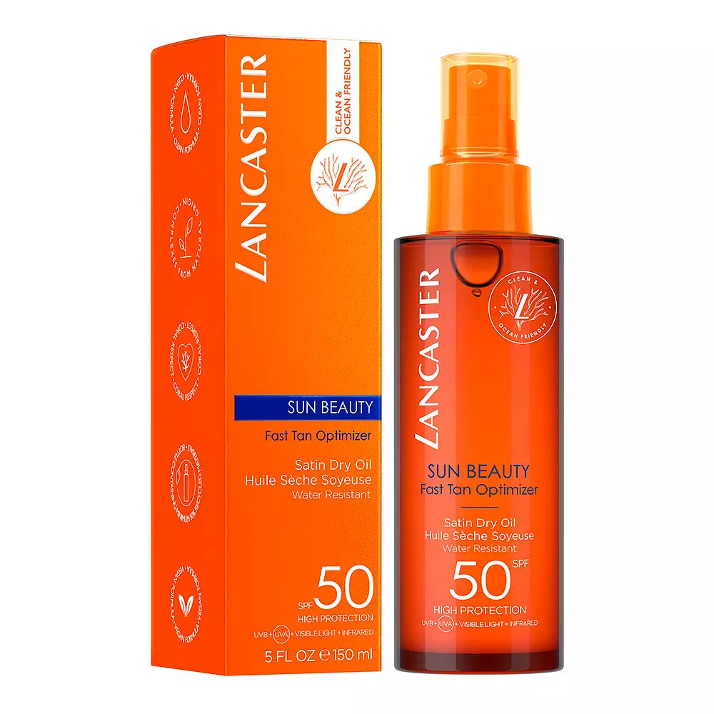 LANCASTER-Óleo seco SUN BEAUTY FPS50 150 ml-DrShampoo - Perfumaria e Cosmética