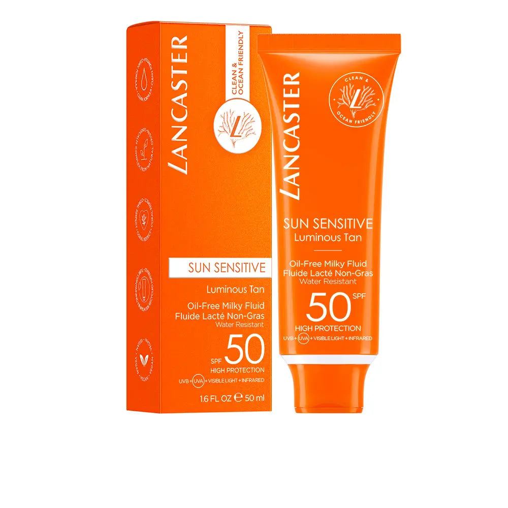 LANCASTER-SUN SENSITIVE oil-free milky fluid SPF50 50 ml-DrShampoo - Perfumaria e Cosmética