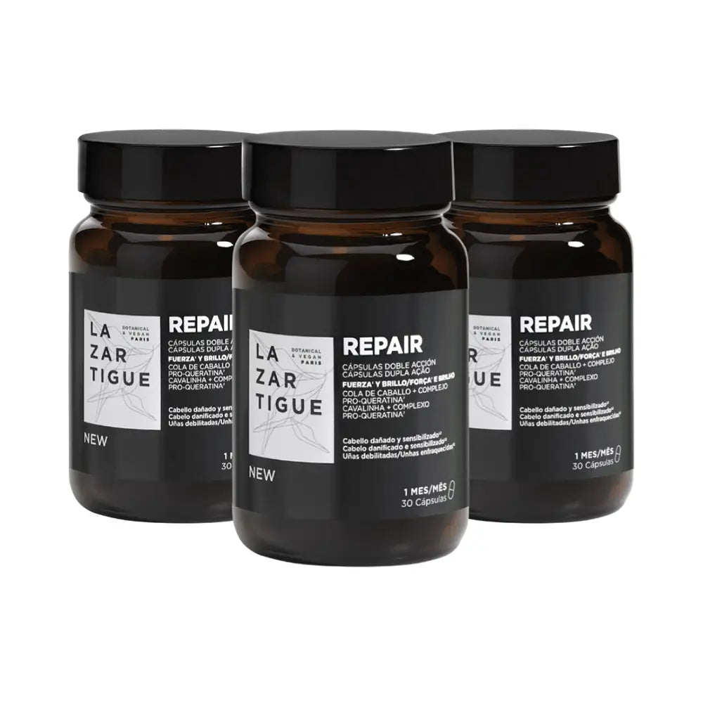 LAZARTIGUE-Cápsulas de dupla ação REPAIR para força e brilho, 90 unidades.-DrShampoo - Perfumaria e Cosmética
