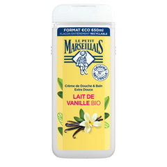 LE PETIT MARSEILLAIS-LE PETIT MARSEILLAIS gel de banho de leite de baunilha 650 ml.-DrShampoo - Perfumaria e Cosmética