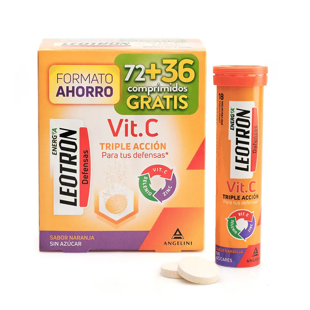 LEOTRON-Comprimidos efervescentes de tripla ação VITAMINA C 72 + 36 para presente-DrShampoo - Perfumaria e Cosmética