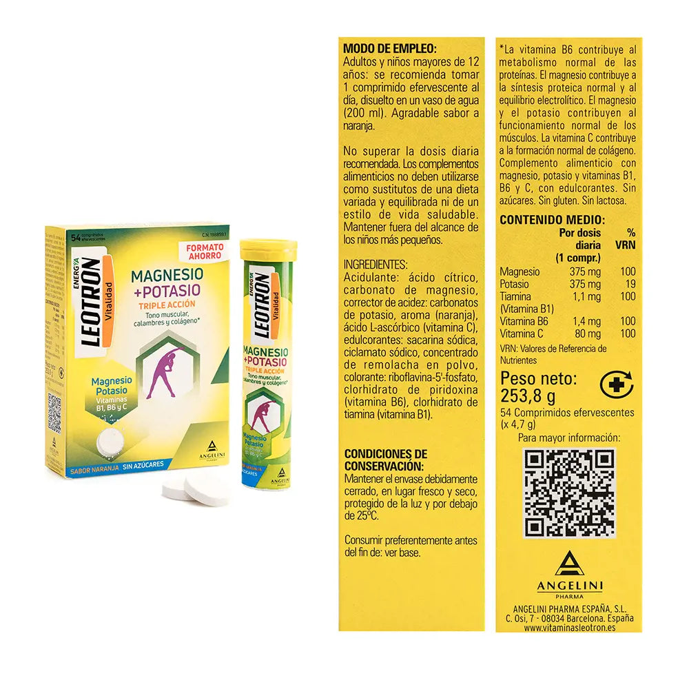 LEOTRON-MAGNESIUM + POTASSIUM ENERGY comprimidos efervescentes de tripla ação-DrShampoo - Perfumaria e Cosmética