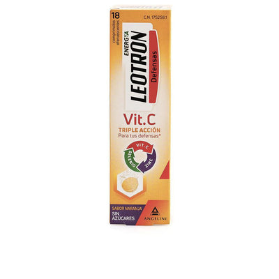 LEOTRON-VITAMIN C triple action effervescent tablets Orange 18 u-DrShampoo - Perfumaria e Cosmética