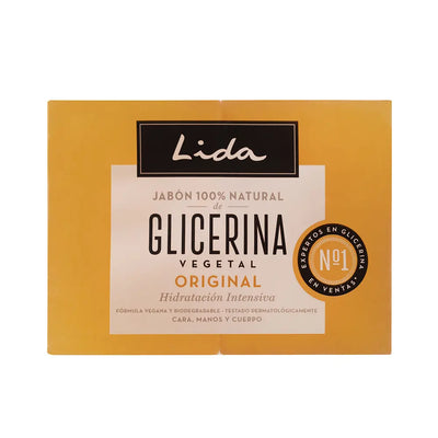 LIDA-SABONETE LIDA 100% NATURAL GLICERINA ORIGINAL LOTE 2 x 125 gr-DrShampoo - Perfumaria e Cosmética