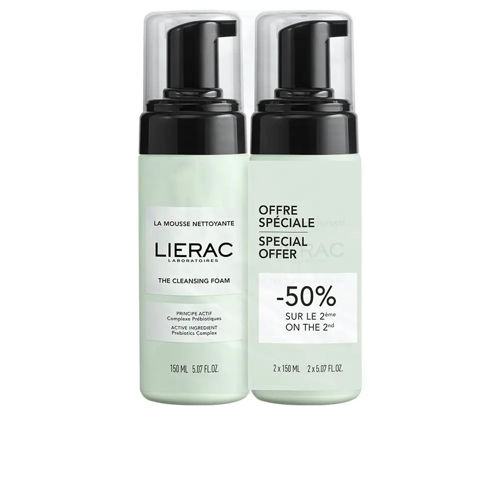 LIERAC-FOAM DE LIMPEZA REMOVEDOR DE MAQUIAGEM pacote 2 x 150 ml.-DrShampoo - Perfumaria e Cosmética