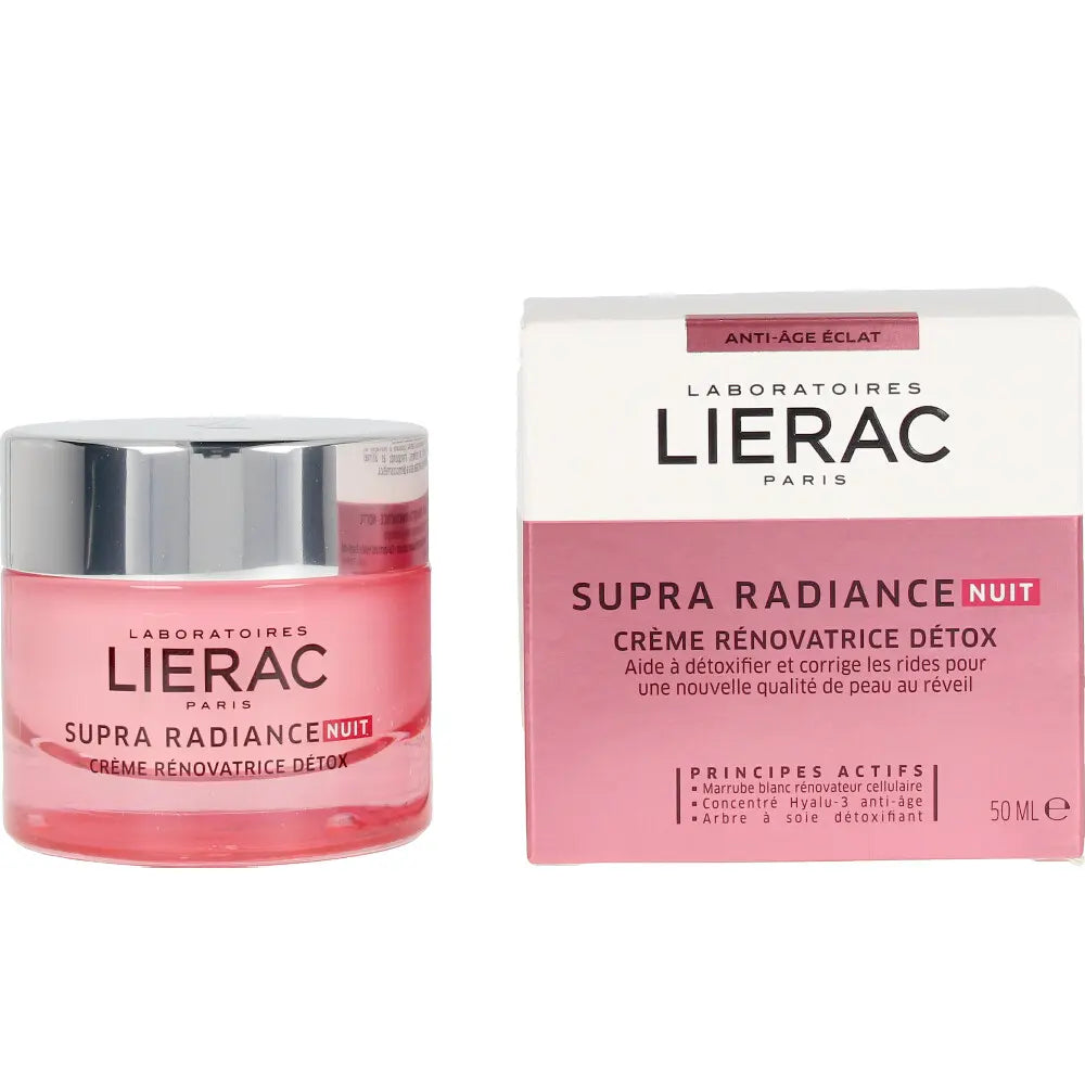 LIERAC-SUPRA RADIANCE nuit crème renovatrice detox 50 ml-DrShampoo - Perfumaria e Cosmética