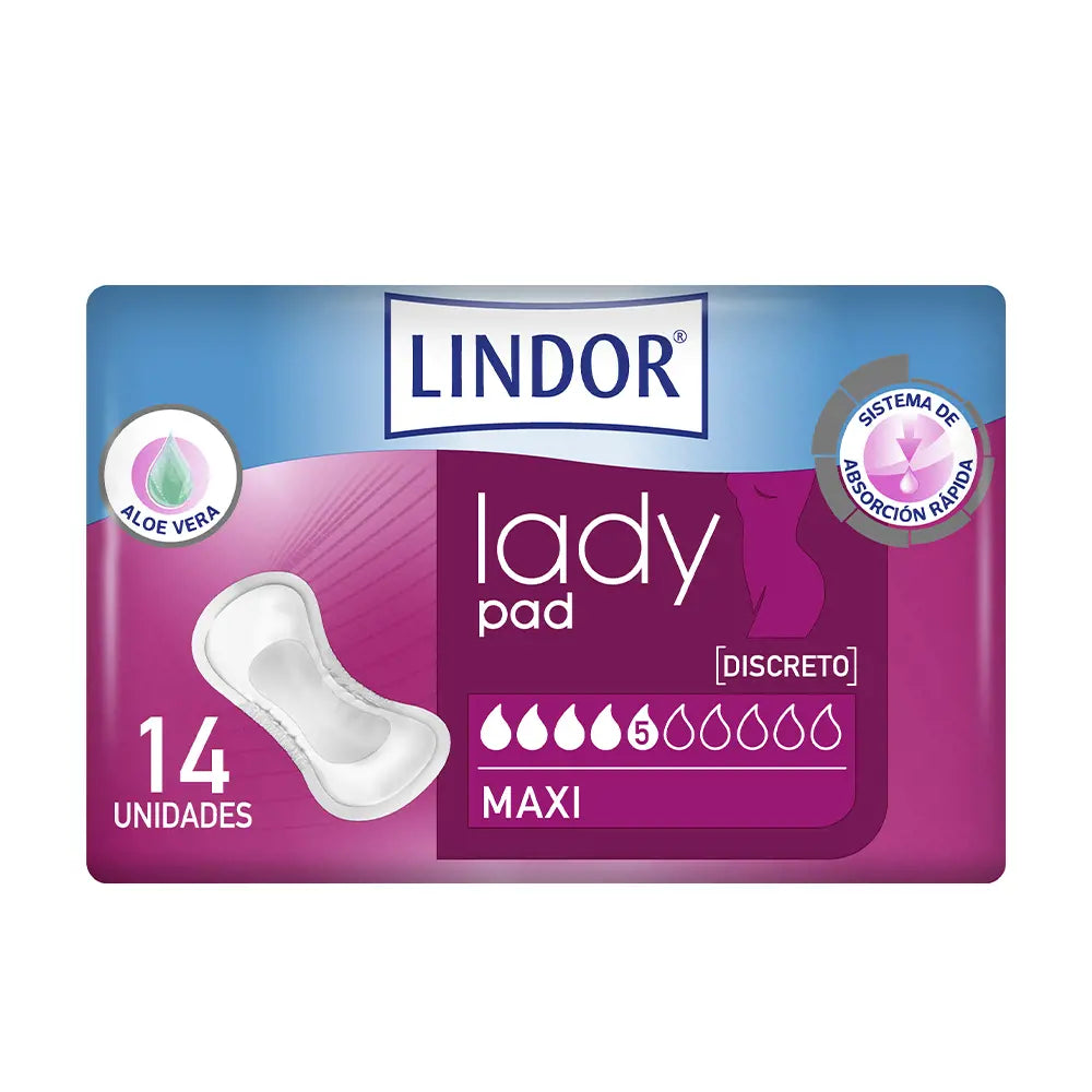 LINDOR-LADY PAD maxi 5 gotas 14 u-DrShampoo - Perfumaria e Cosmética