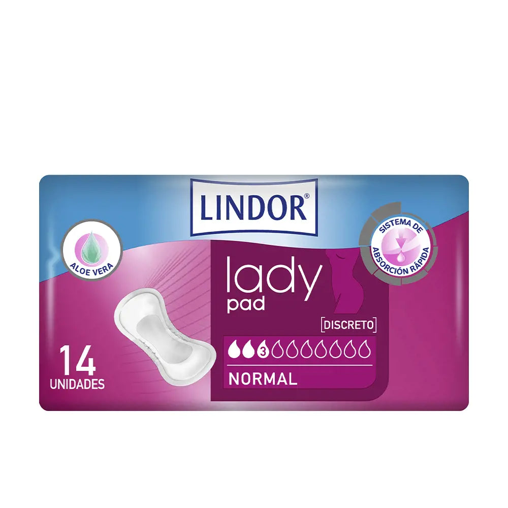 LINDOR-LADY PAD normal 3 gotas 14 u-DrShampoo - Perfumaria e Cosmética