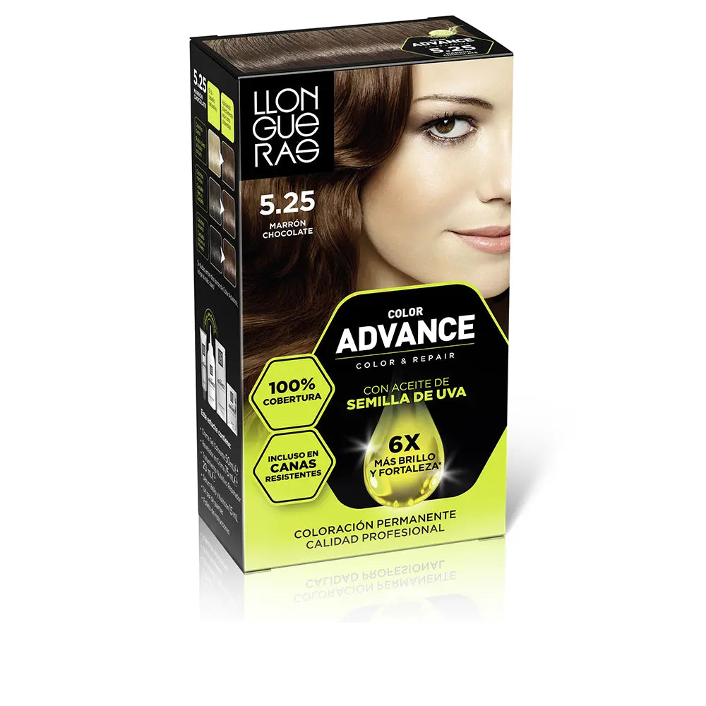 LLONGUERAS-COLOR ADVANCE 525 marrom chocolate 1 un.-DrShampoo - Perfumaria e Cosmética