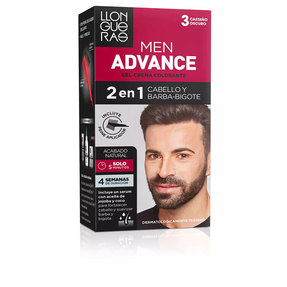 LLONGUERAS-MEN ADVANCE 3 castanho escuro-DrShampoo - Perfumaria e Cosmética