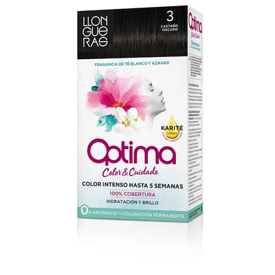 LLONGUERAS-OPTIMA cor de cabelo 3 castanho escuro-DrShampoo - Perfumaria e Cosmética