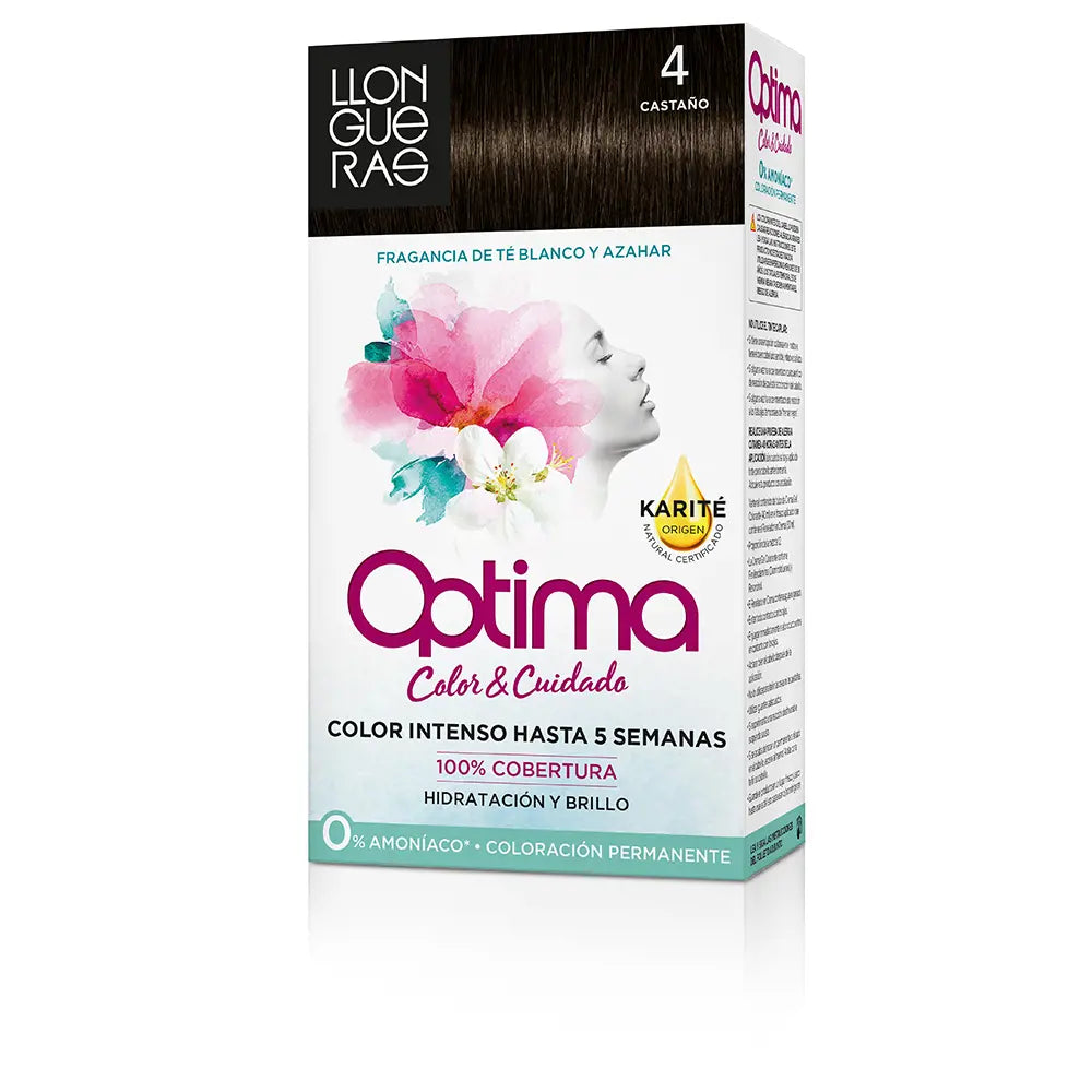 LLONGUERAS-OPTIMA cor de cabelo 4 castanho-DrShampoo - Perfumaria e Cosmética