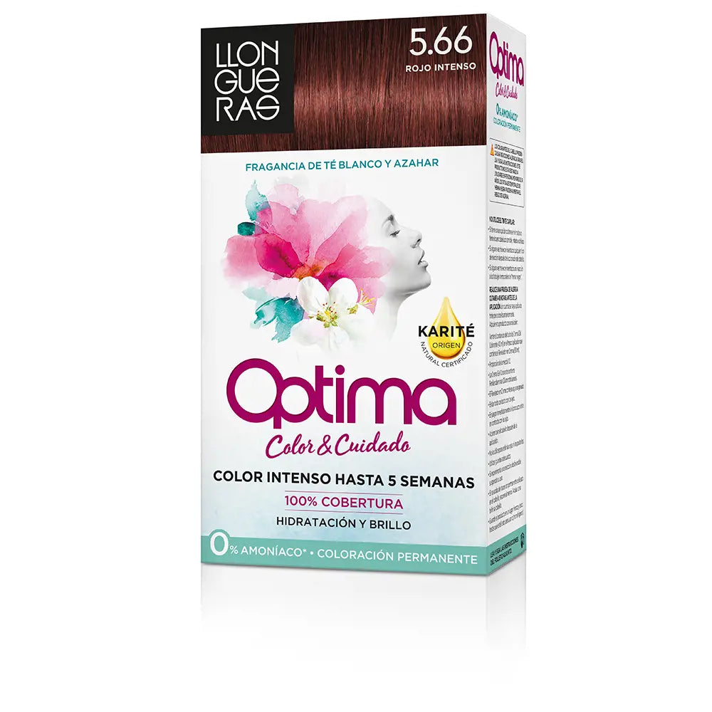 LLONGUERAS-OPTIMA cor de cabelo 566 vermelho intenso profundo-DrShampoo - Perfumaria e Cosmética