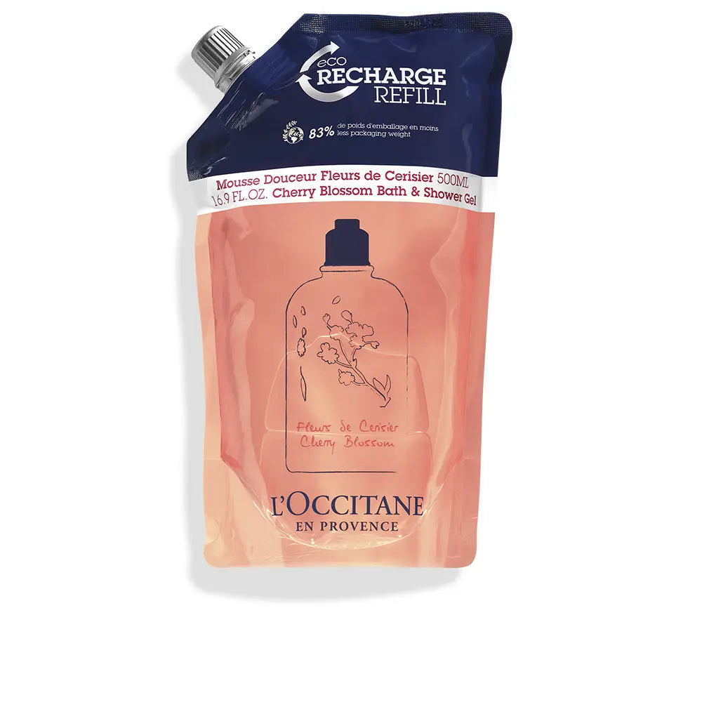 L'OCCITANE EN PROVENCE-CHERRY FLOWERS recarga ecológica espuma 500 ml.-DrShampoo - Perfumaria e Cosmética