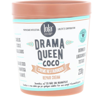 LOLA COSMETICS-Máscara restauradora DRAMA QUEEN COCO 230 gr-DrShampoo - Perfumaria e Cosmética