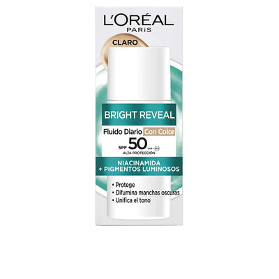 L'ORÉAL PARIS-BRIGHT REVEAL NIACINAMIDA fluido diário FPS50 #transparente 50 ml-DrShampoo - Perfumaria e Cosmética