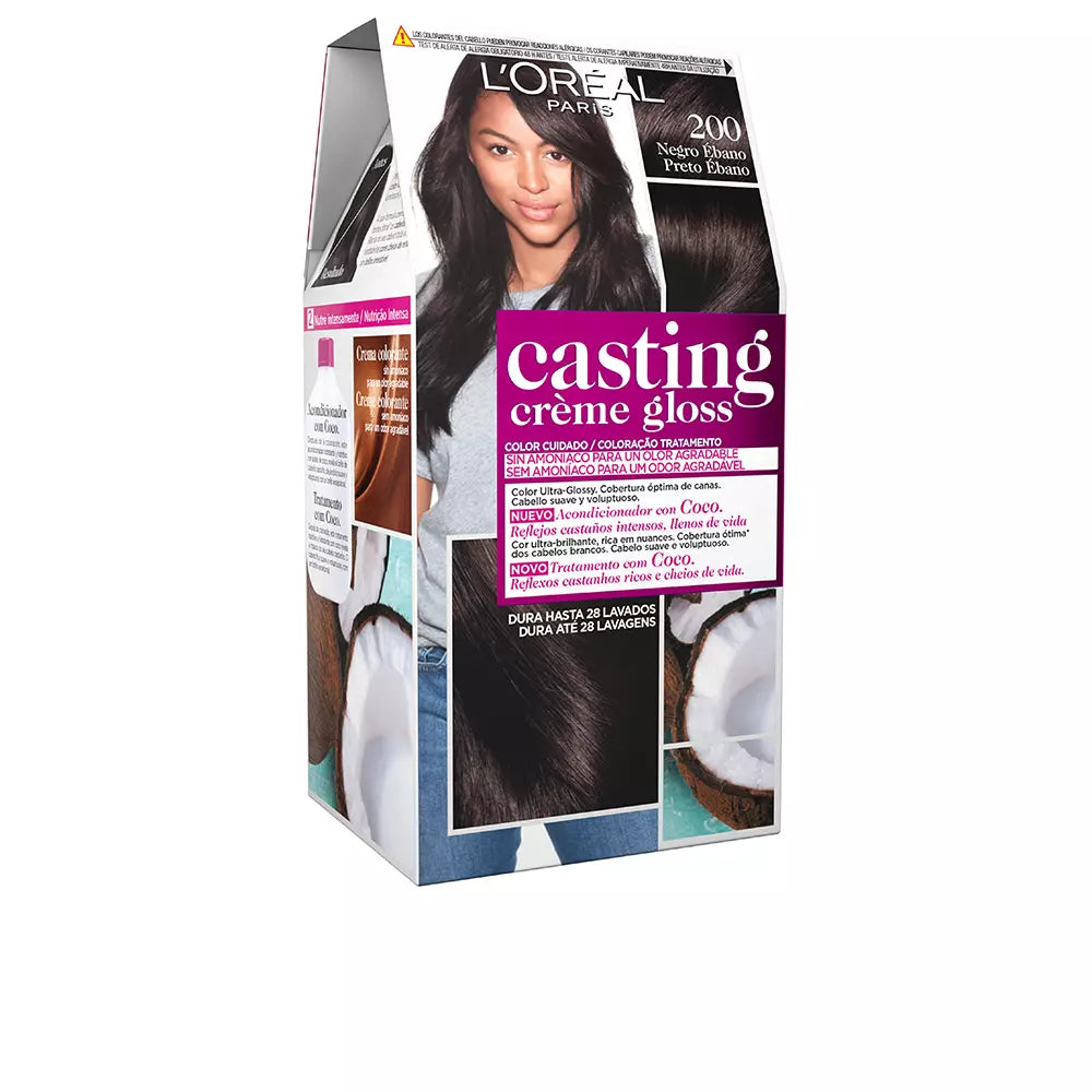 L'ORÉAL PARIS-CASTING CREME GLOSS 200 ébano preto-DrShampoo - Perfumaria e Cosmética Image principale du produit
