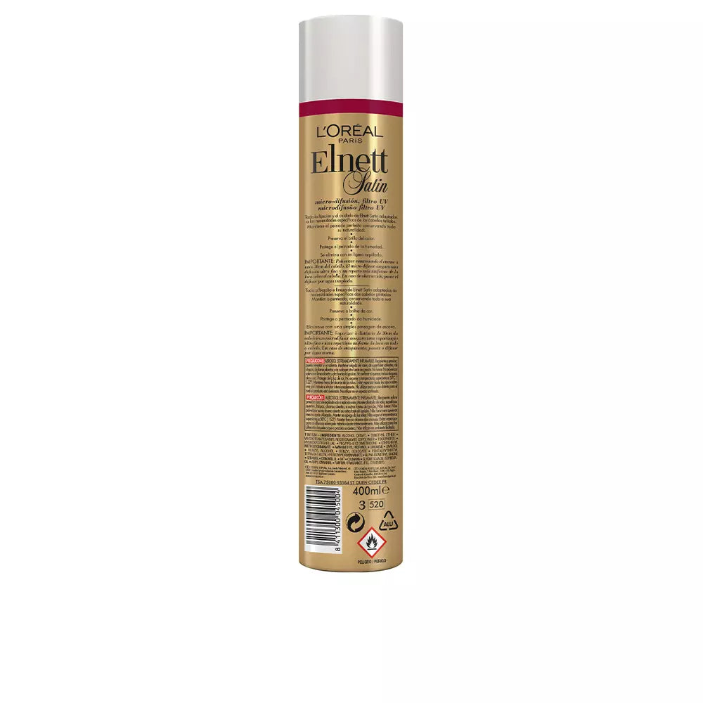 L'ORÉAL PARIS-ELNETT laca de fixação forte para cabelos coloridos 400 ml-DrShampoo - Perfumaria e Cosmética