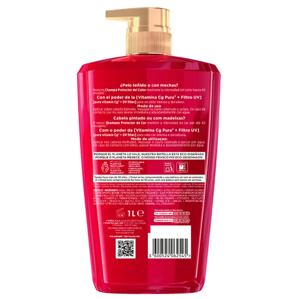 L'ORÉAL PARIS-ELVIVE COLOR-VIVE shampoo protetor 1000 ml.-DrShampoo - Perfumaria e Cosmética