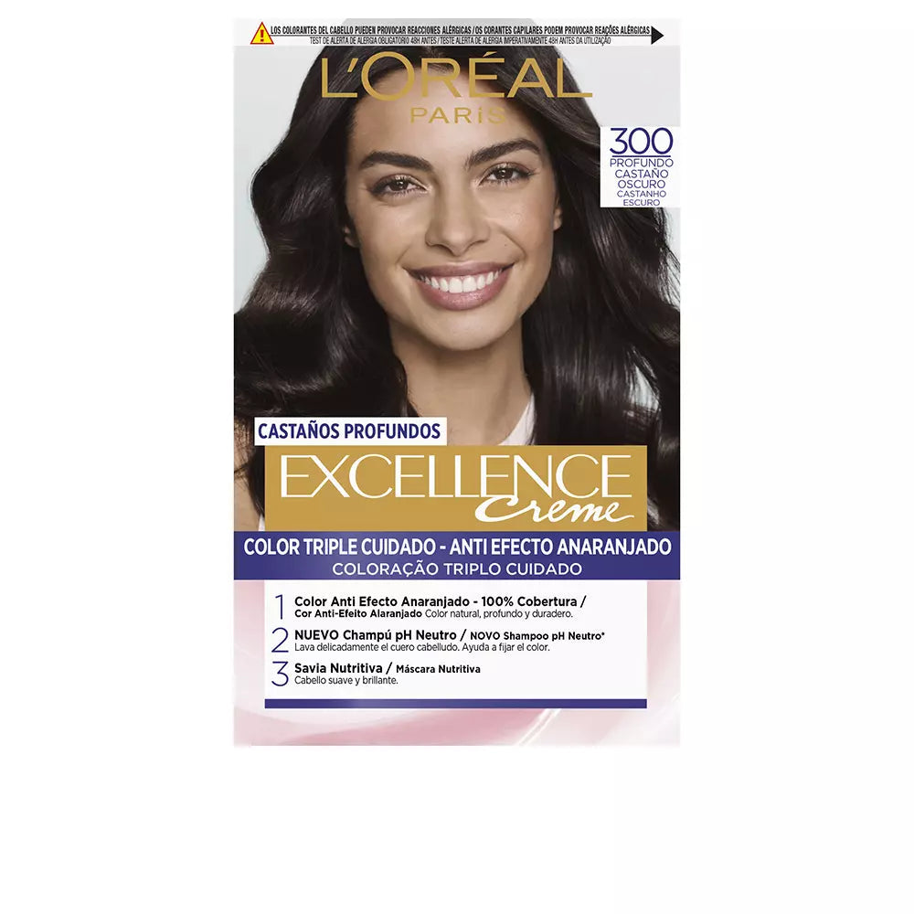 L'ORÉAL PARIS-EXCELLENCE BRUNETTE matiz 300 verdadeiro castanho escuro-DrShampoo - Perfumaria e Cosmética