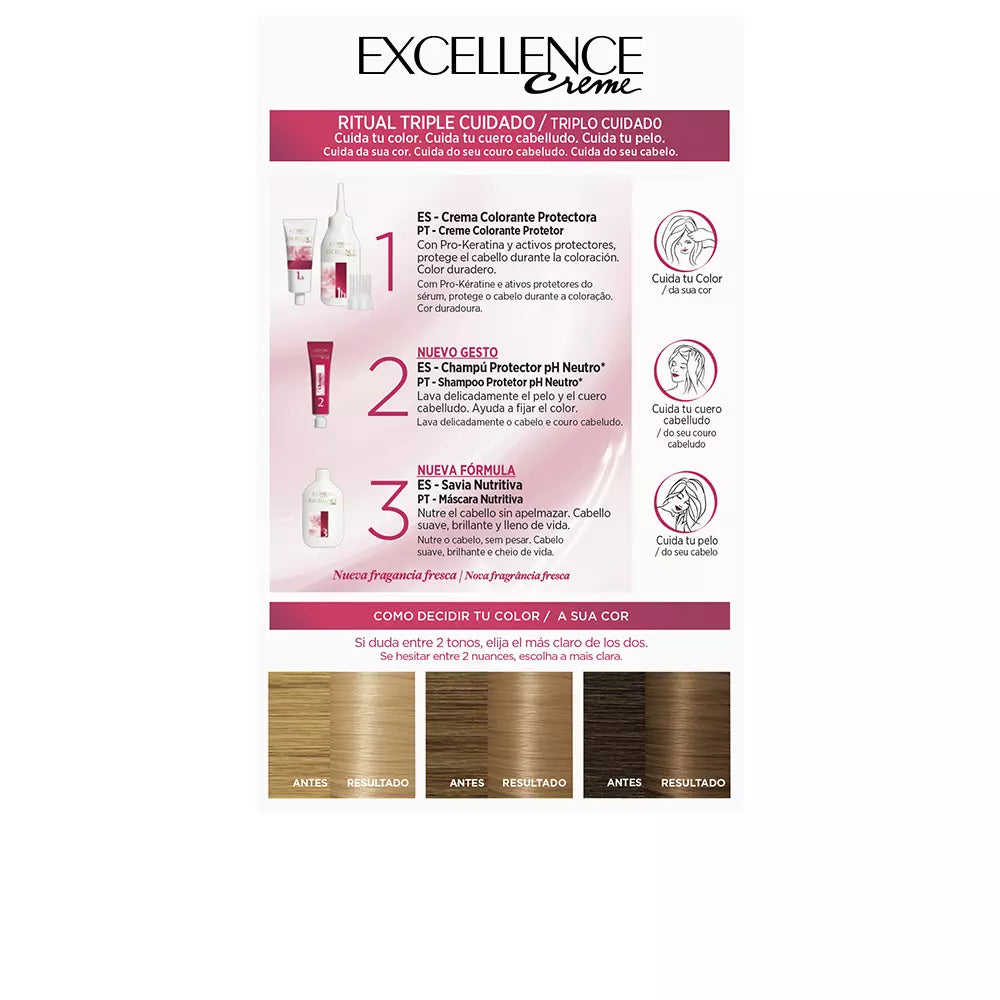 L'ORÉAL PARIS-EXCELLENCE Creme dye 8 loiro claro-DrShampoo - Perfumaria e Cosmética