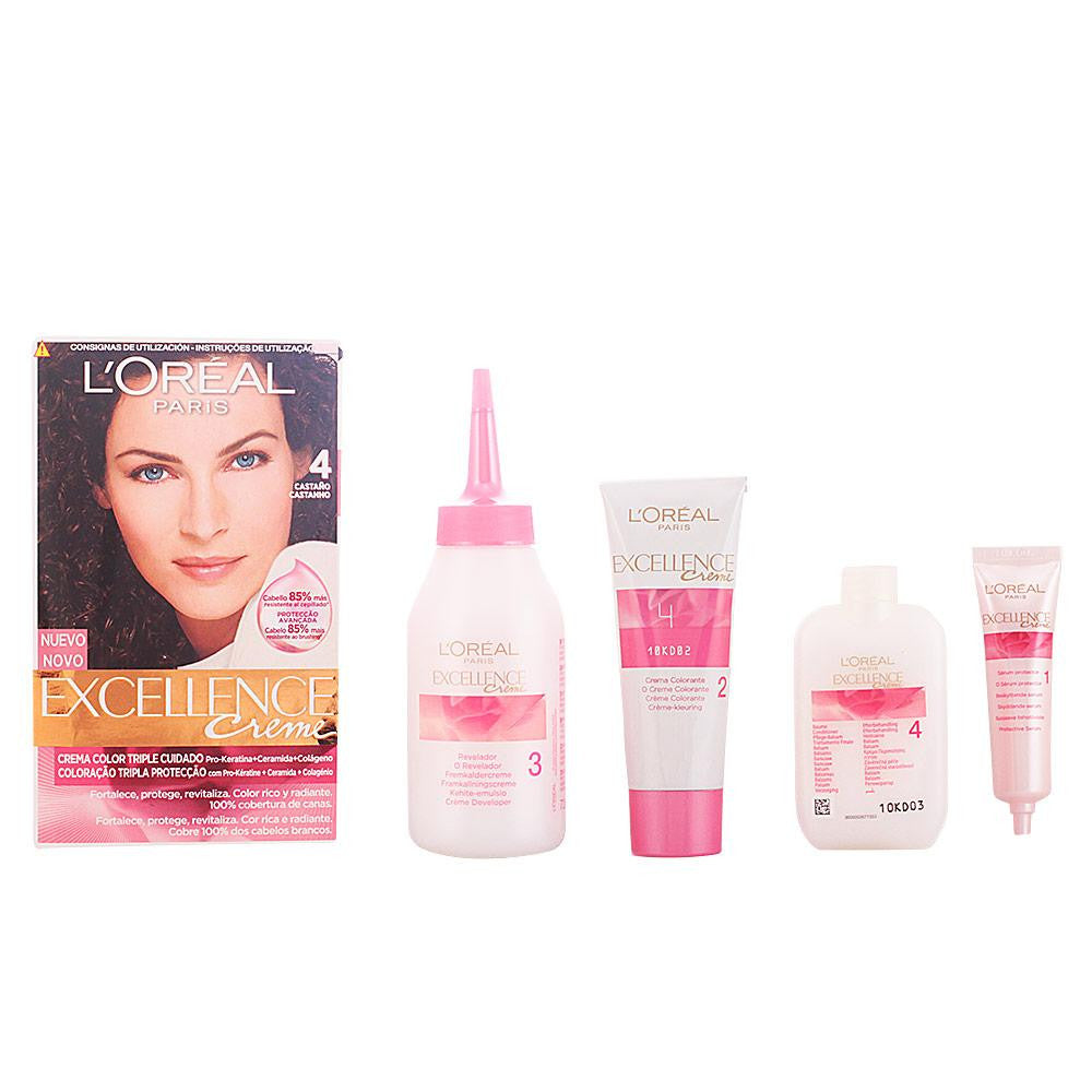 L'ORÉAL PARIS-EXCELLENCE Creme tint 4 castanha-DrShampoo - Perfumaria e Cosmética