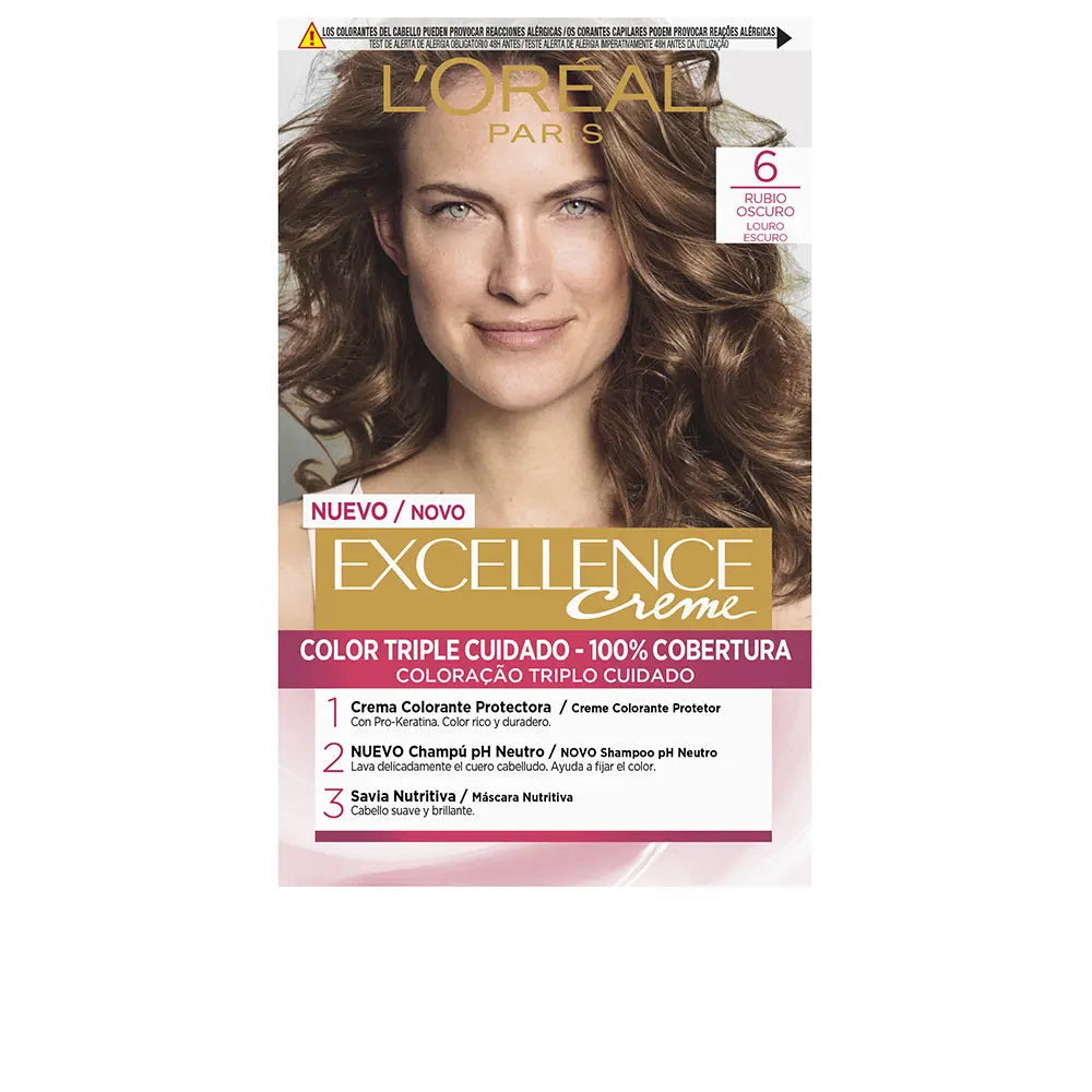 L'ORÉAL PARIS-EXCELLENCE Creme tint 6 loiro escuro-DrShampoo - Perfumaria e Cosmética