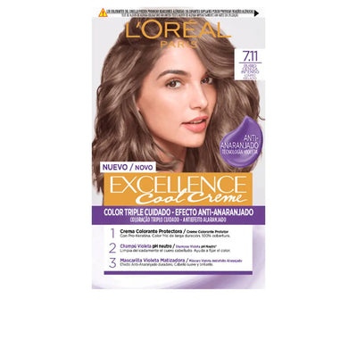 L'ORÉAL PARIS-EXCELLENCE Creme tint 711 Intense Grey Loiro 192 ml-DrShampoo - Perfumaria e Cosmética