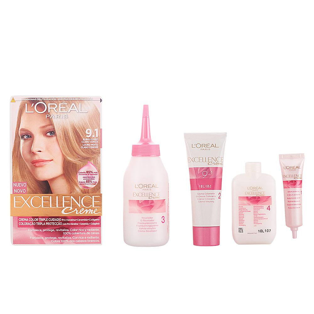 L'ORÉAL PARIS-EXCELLENCE Creme tint 91 loiro claro cinza claro-DrShampoo - Perfumaria e Cosmética