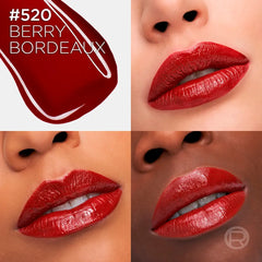 L'ORÉAL PARIS-LÁBIO LÍQUIDO DE EFEITO VINIL INFALÍVEL LAQUE 520 Berry Bourdeaux 43 ml.-DrShampoo - Perfumaria e Cosmética