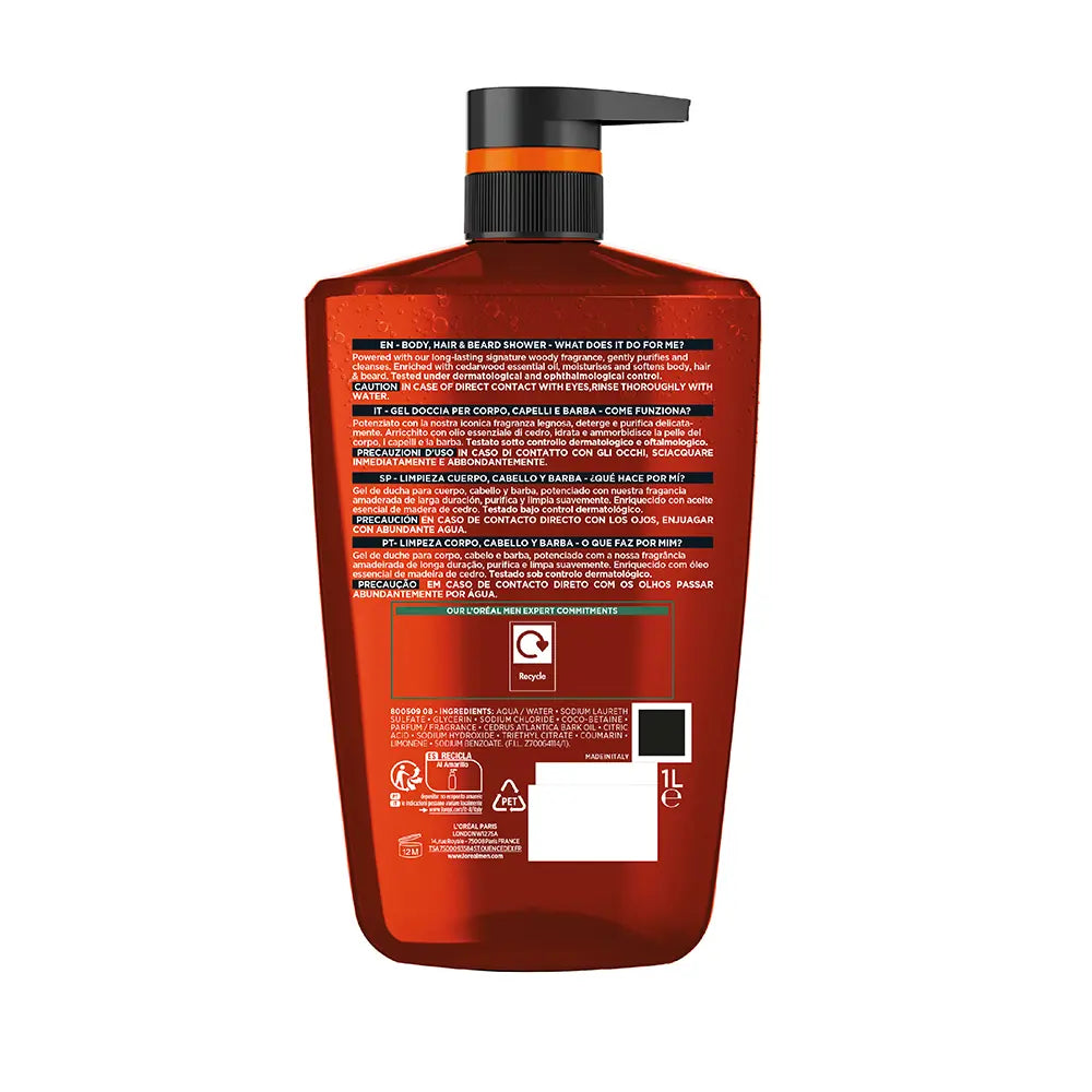 L'ORÉAL PARIS-MEN EXPERT BARBER CLUB gel de ducha corporal.-DrShampoo - Perfumaria e Cosmética