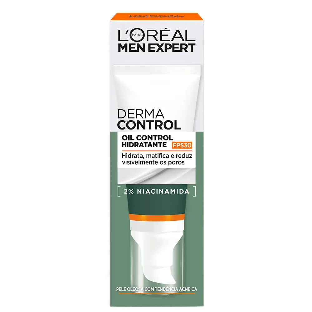 L'ORÉAL PARIS-MEN EXPERT DERMA CONTROL creme hidratante para controle de oleosidade FPS30 40 ml-DrShampoo - Perfumaria e Cosmética