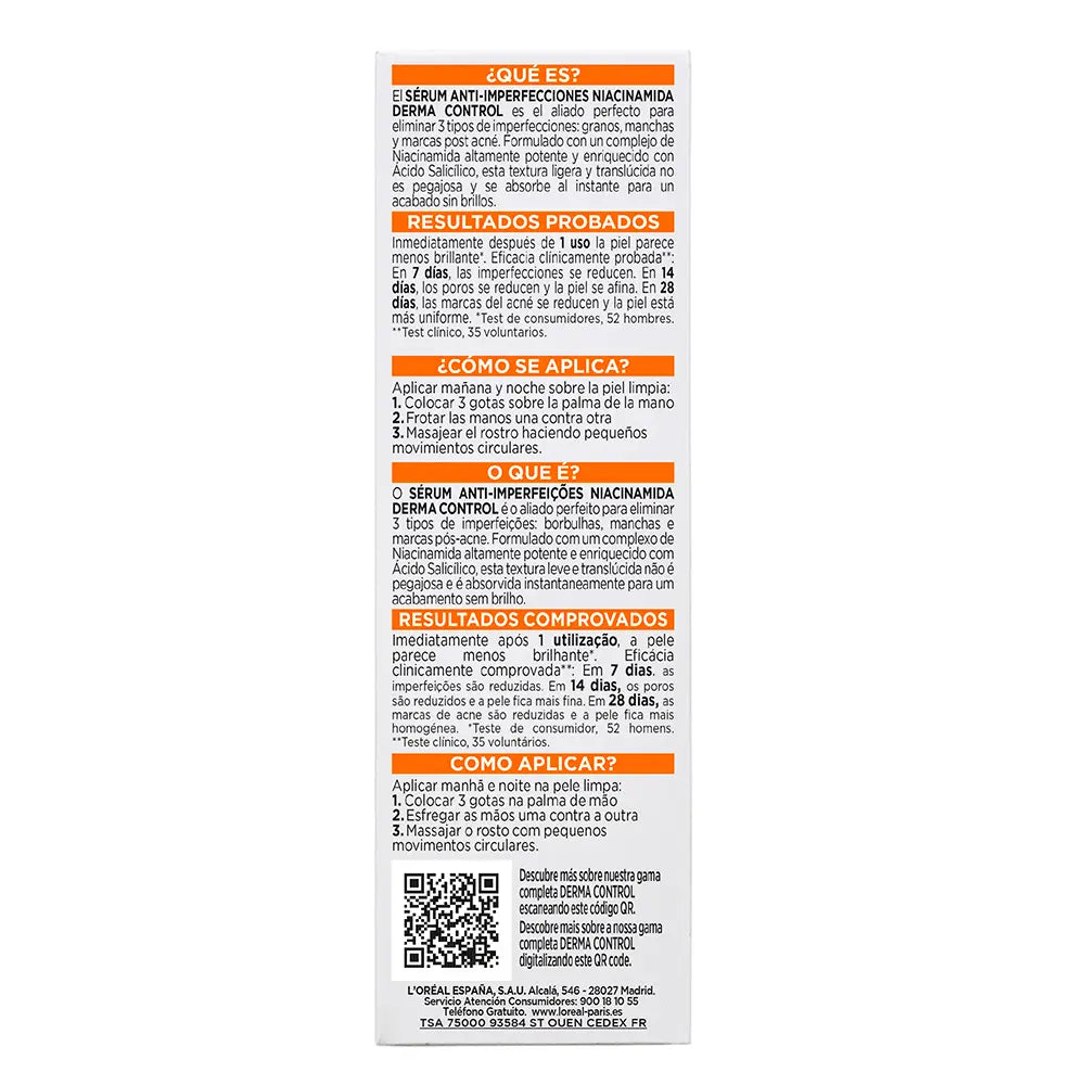 L'ORÉAL PARIS-MEN EXPERT DERMA CONTROL soro anti-manchas 30 ml-DrShampoo - Perfumaria e Cosmética