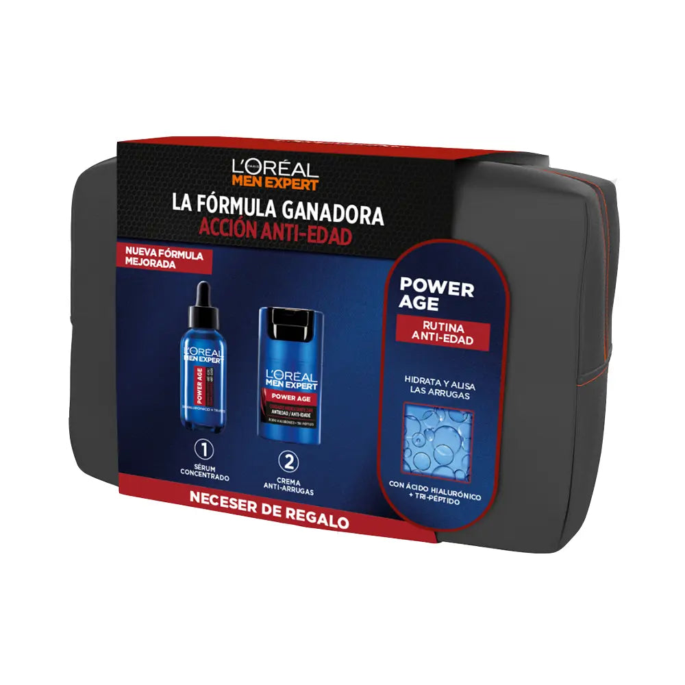 L'ORÉAL PARIS-MEN EXPERT POWER AGE ESTUCHE 4 pz-DrShampoo - Perfumaria e Cosmética