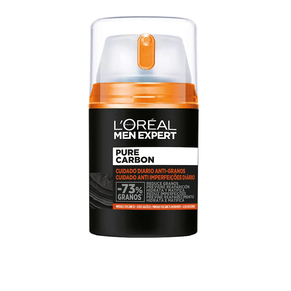 L'ORÉAL PARIS-MEN EXPERT cuidado diário antiespinhas de carvão puro 50 ml-DrShampoo - Perfumaria e Cosmética