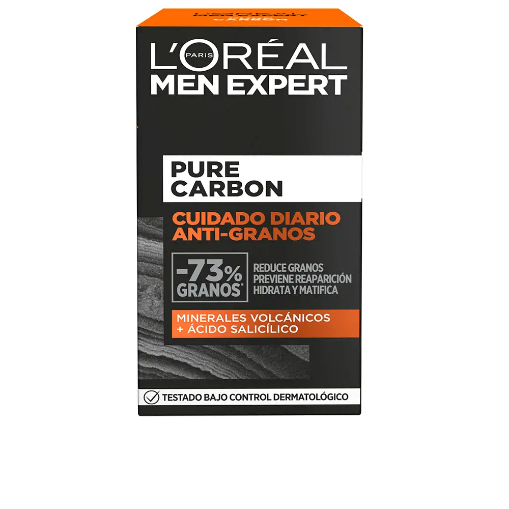 L'ORÉAL PARIS-MEN EXPERT cuidado diário antiespinhas de carvão puro 50 ml-DrShampoo - Perfumaria e Cosmética
