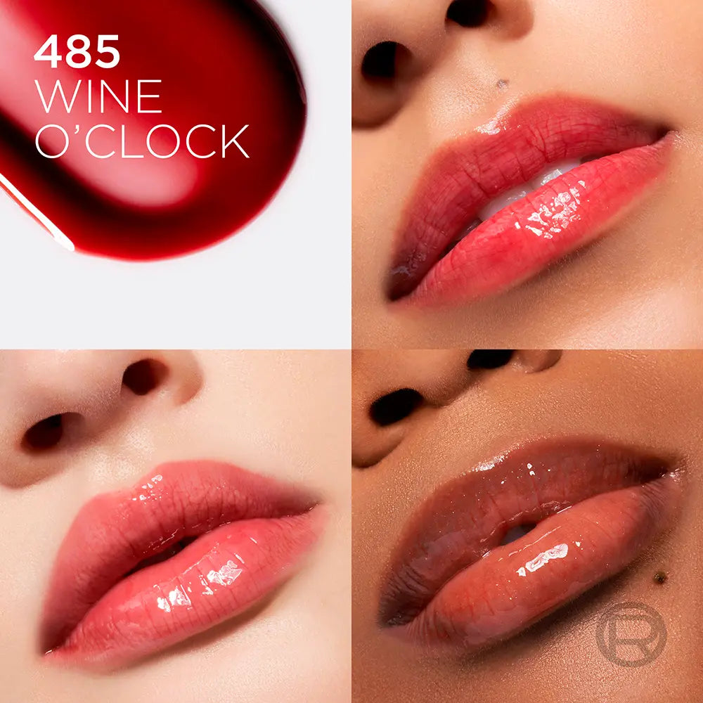 L'ORÉAL PARIS-Óleo labial volumizante PLUMP AMBITION #485-Wine O'clock 5 ml-DrShampoo - Perfumaria e Cosmética