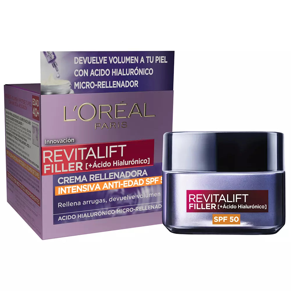 L'ORÉAL PARIS-REVITALIFT FILLER ácido hialurônico creme de dia SPF50 50 ml-DrShampoo - Perfumaria e Cosmética