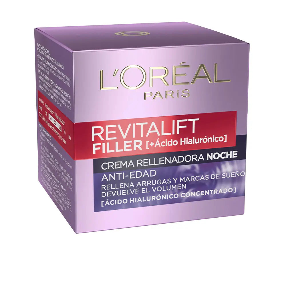 L'ORÉAL PARIS-REVITALIFT FILLER ácido hialurônico noite 50 ml-DrShampoo - Perfumaria e Cosmética