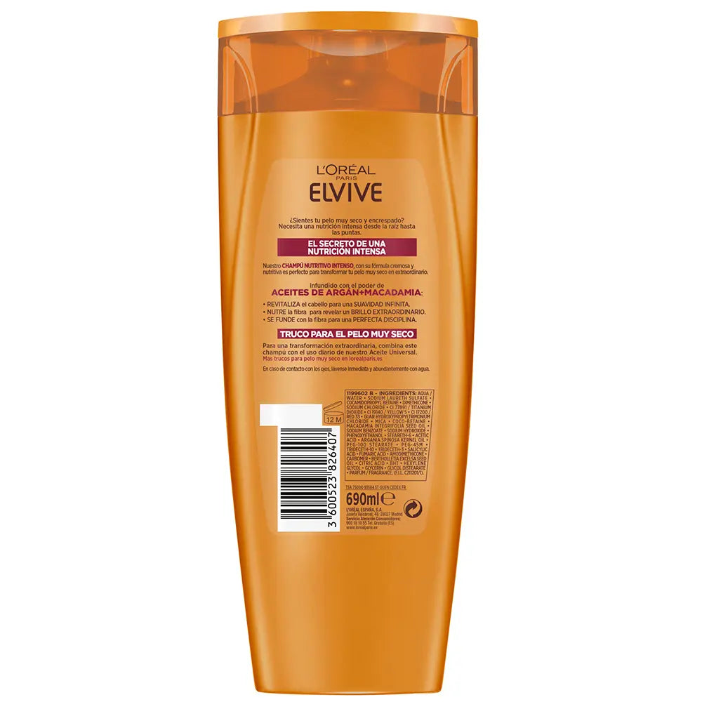 L'ORÉAL PARIS-SHAMPOO NUTRIÇÃO INTENSA ÓLEO EXTRAORDINÁRIO ELVIVE 700 ml-DrShampoo - Perfumaria e Cosmética