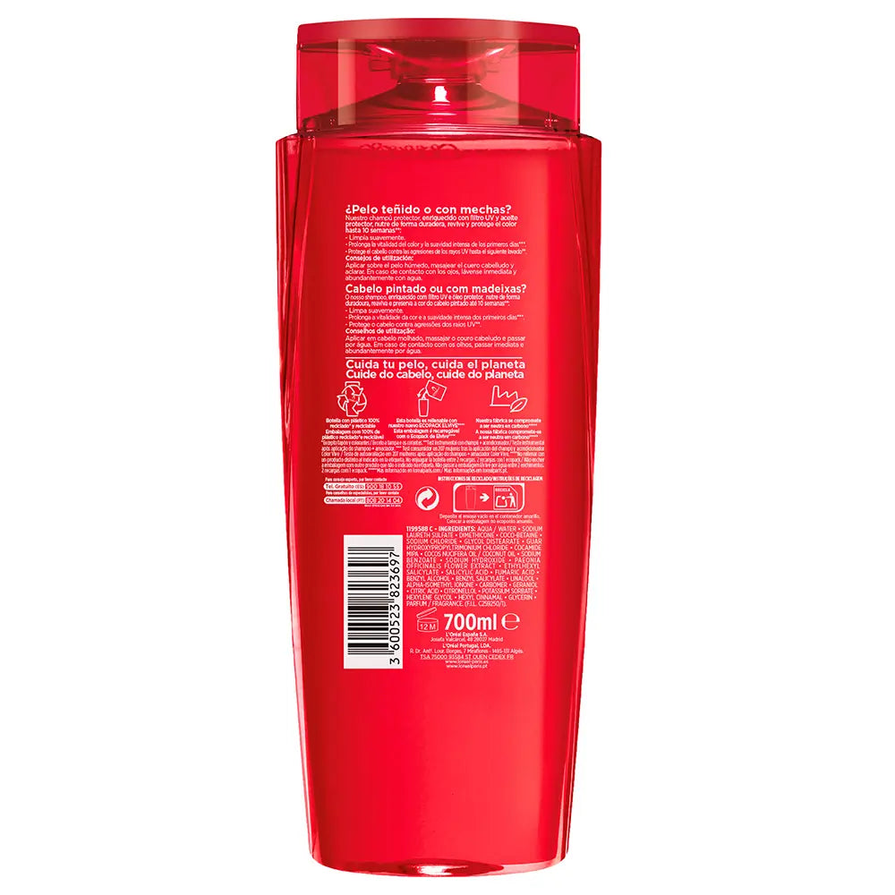 L'ORÉAL PARIS-SHAMPOO PROTETOR COLOR-VIVE ELVIVE 700 ml-DrShampoo - Perfumaria e Cosmética