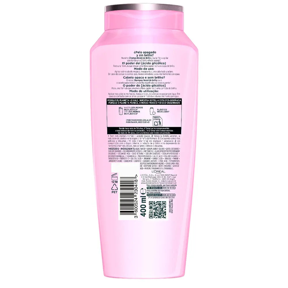 L'ORÉAL PARIS-Shampoo ELVIVE GLYCOLIC GLOSS 400 ml-DrShampoo - Perfumaria e Cosmética