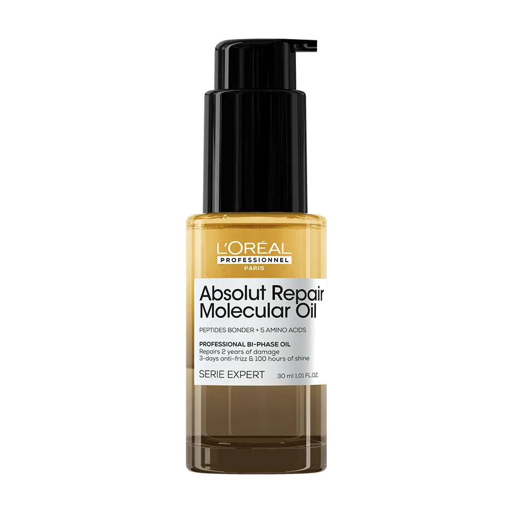 L'ORÉAL PROFESSIONNEL PARIS-ABSOLUT REPAIR MOLECULAR óleo bifásico profissional 30 ml.-DrShampoo - Perfumaria e Cosmética