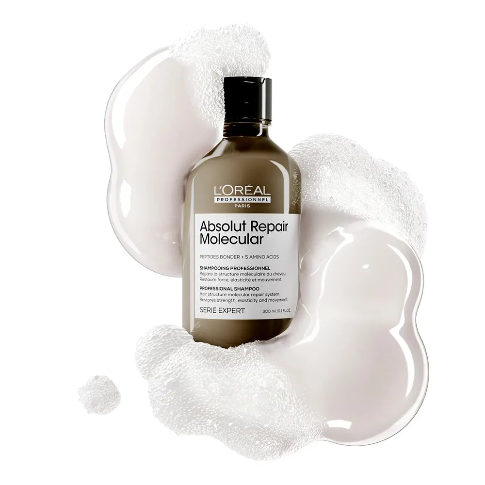 L'ORÉAL PROFESSIONNEL PARIS-ABSOLUT REPAIR MOLECULAR shampoo profissional sem sulfato para cabelos danificados 300 ml-DrShampoo - Perfumaria e Cosmética