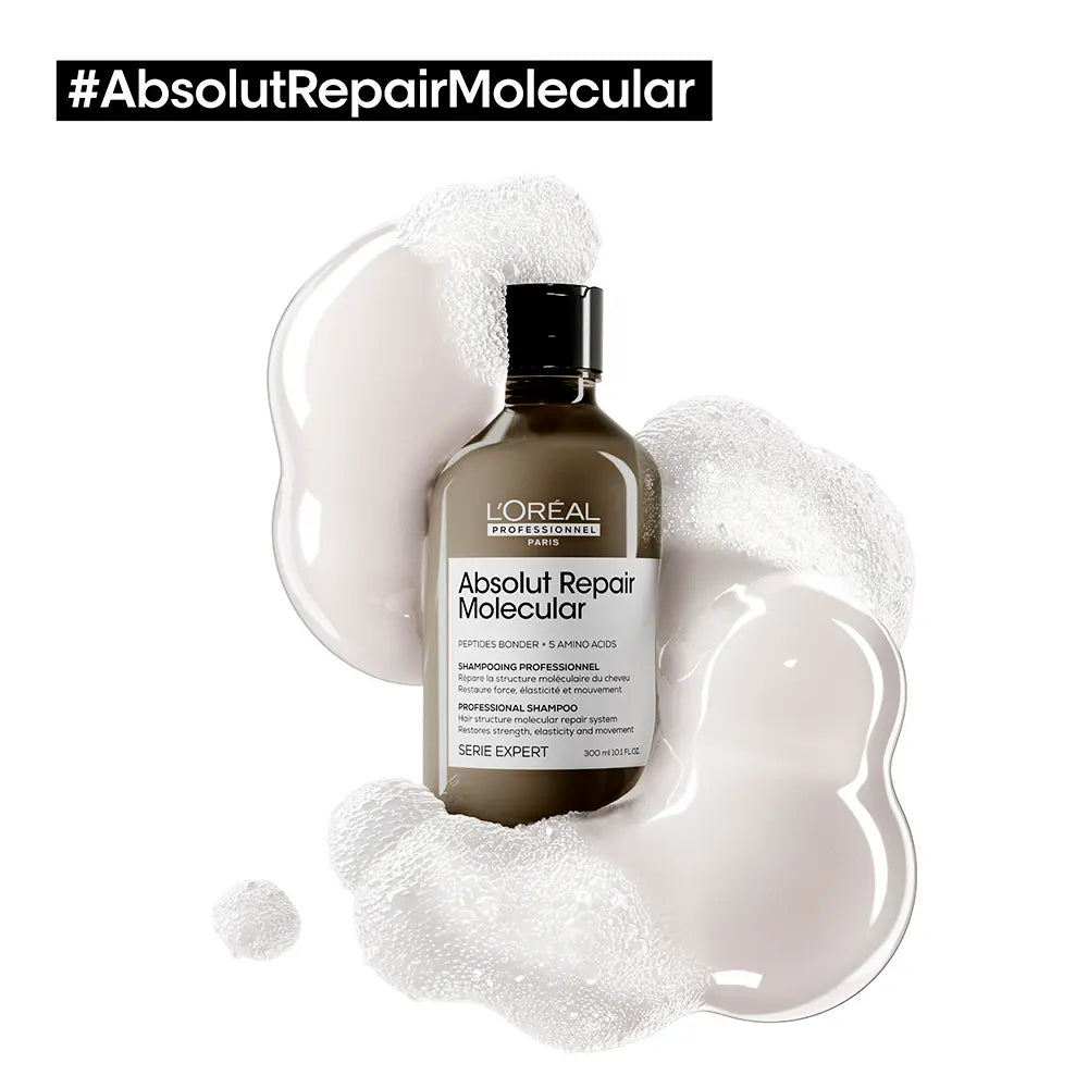 L'ORÉAL PROFESSIONNEL PARIS-ABSOLUT REPAIR MOLECULAR shampoo profissional sem sulfato para cabelos danificados 500 ml-DrShampoo - Perfumaria e Cosmética