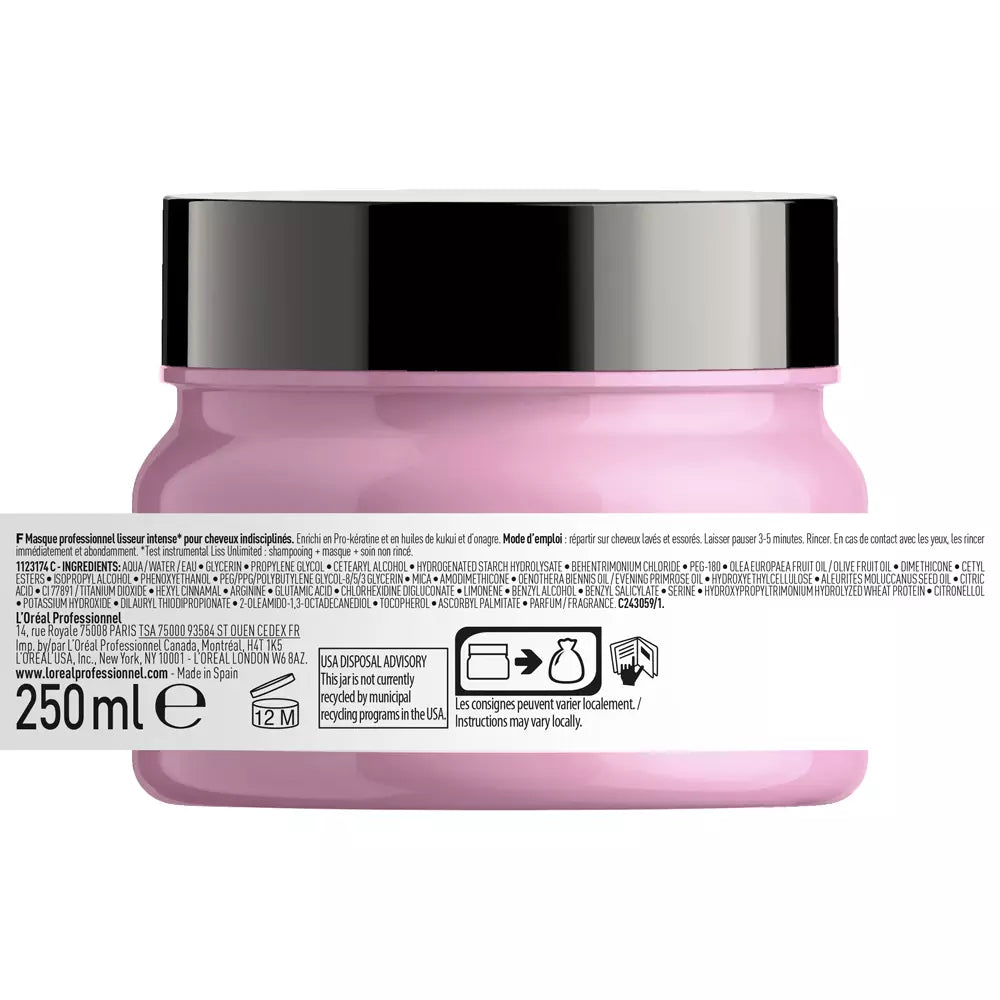 L'ORÉAL PROFESSIONNEL PARIS-MÁSCARA PROFISSIONAL LISS UNLIMITED 250 ml-DrShampoo - Perfumaria e Cosmética